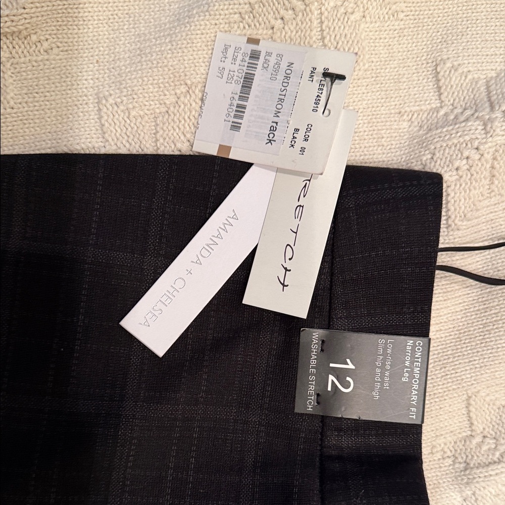 Amanda & Chelsea Charcoal Plaid Pants